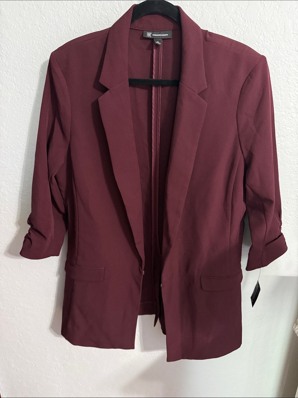 INC International Concepts Women's Wine Open-Front Blazer